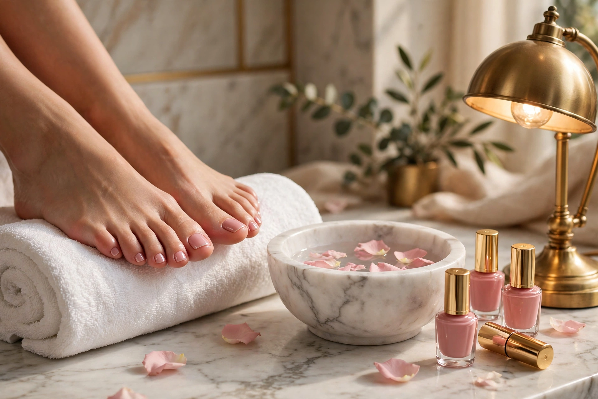 Pedicure at A+ Nails Rowlett